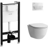 Унитаз подвесной + инсталляция + кнопка смыва + сиденье LAUFEN LAU PACK PRO RIMLESS Z.RU93.0.761.6